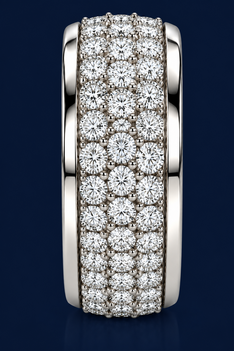 “Iced Out” Diamond Band Ring