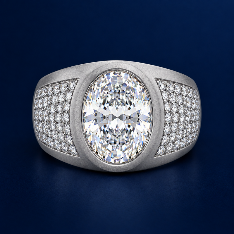 Oval Diamond Ring Band