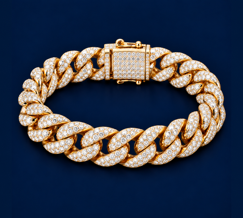 “Iced Out” Cuban Link Bracelet