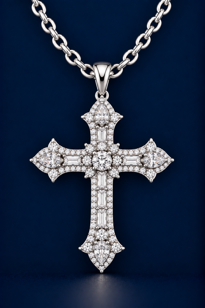 Baguette Cross Pendant