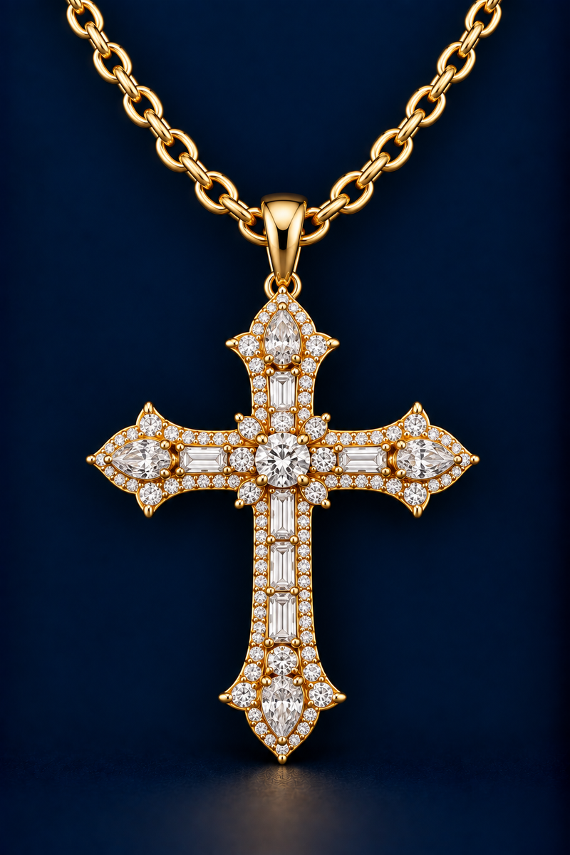 Baguette Cross Pendant