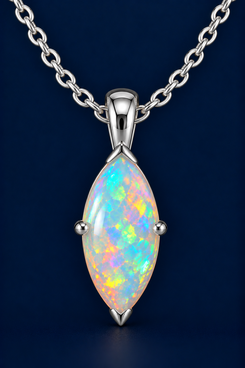 Marquise Opal Pendant