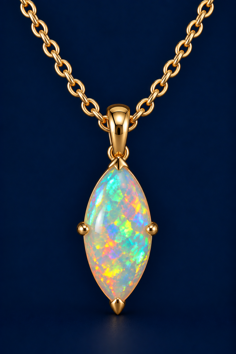 Marquise Opal Pendant