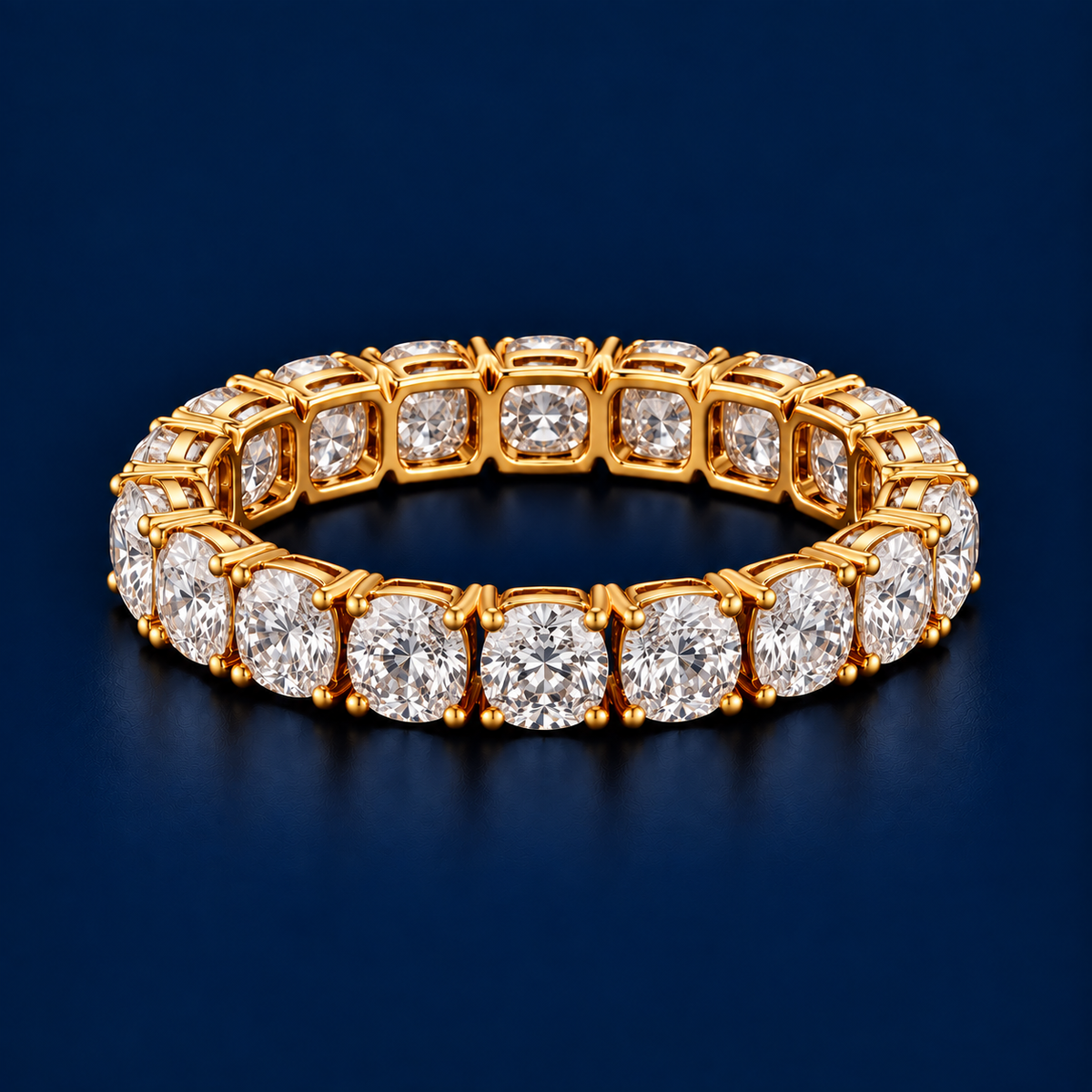 Round Cut Diamond Wedding Band