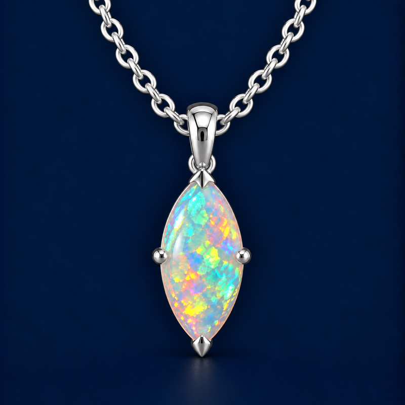 Marquise Opal Pendant