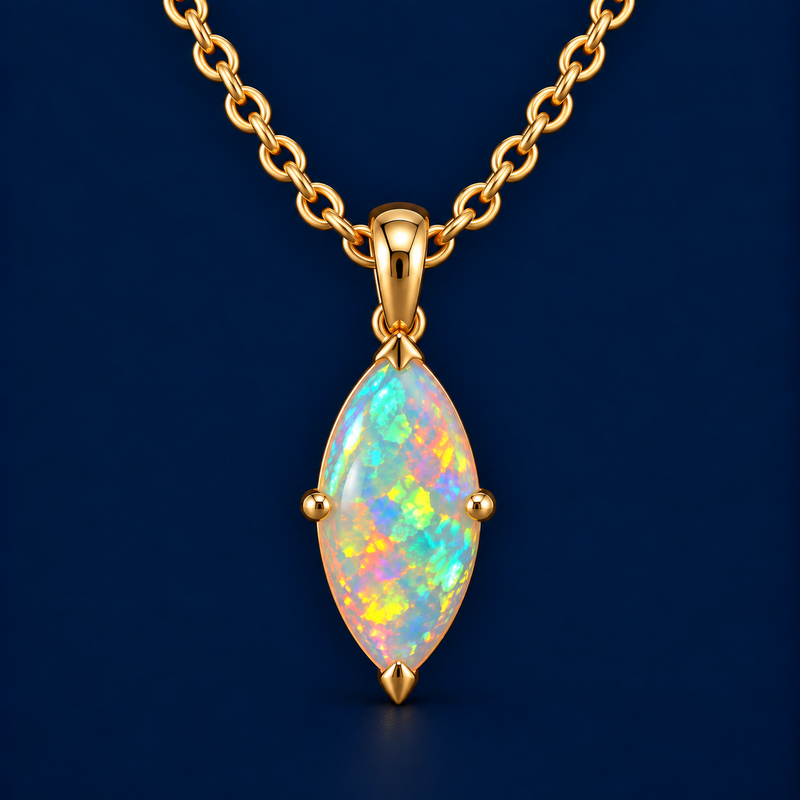 Marquise Opal Pendant