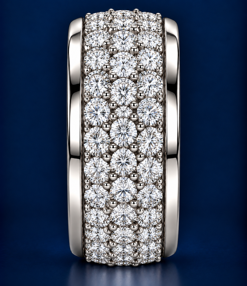 “Iced Out” Diamond Band Ring