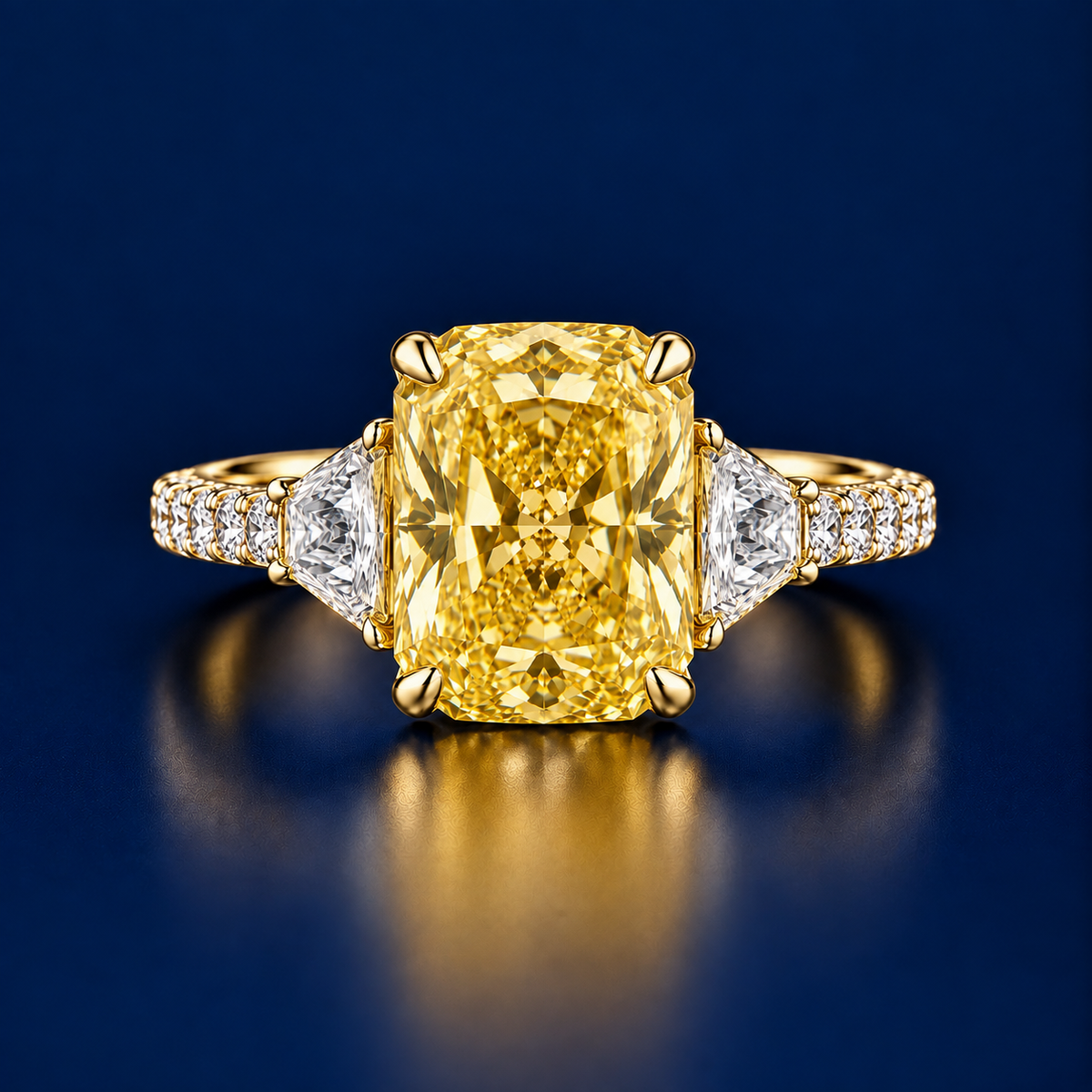 Yellow Radiant Engagement Ring