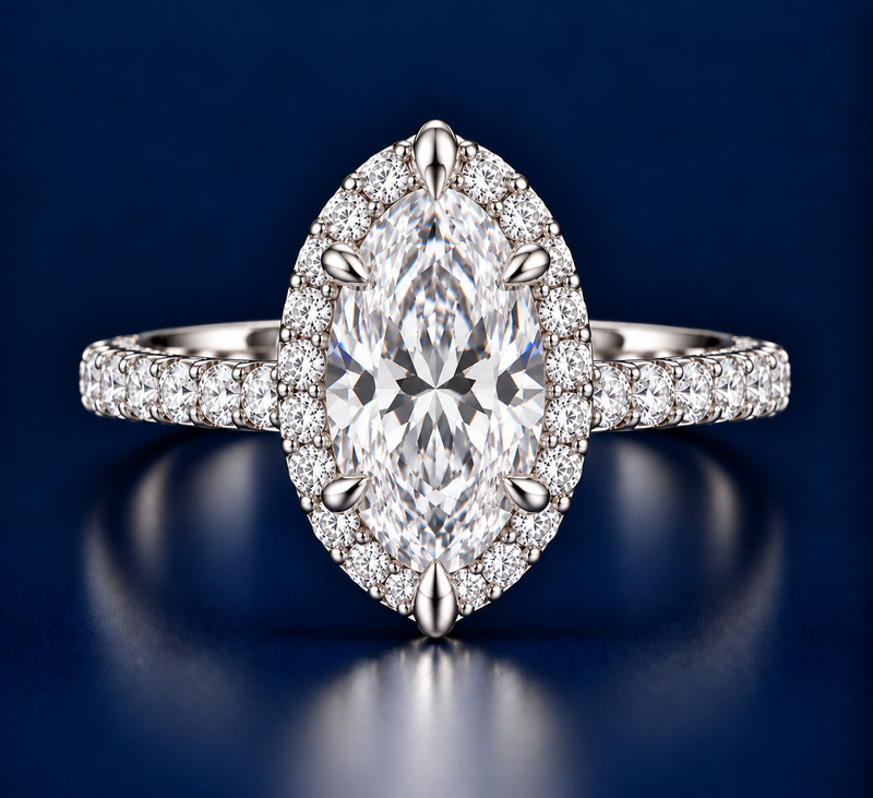 Oval Pavé Engagement Ring