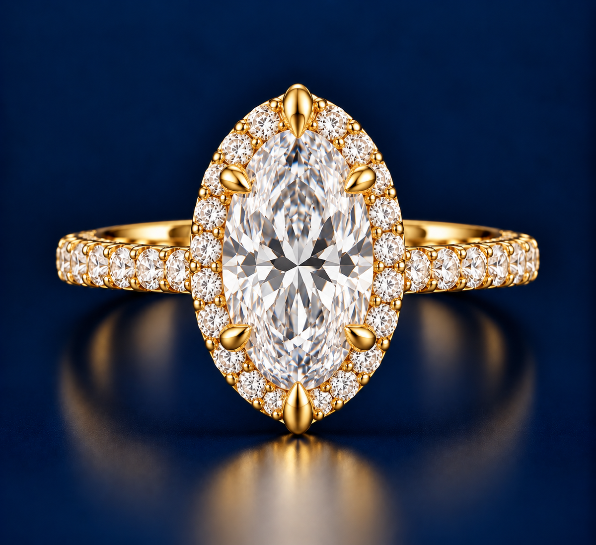 Oval Pavé Engagement Ring