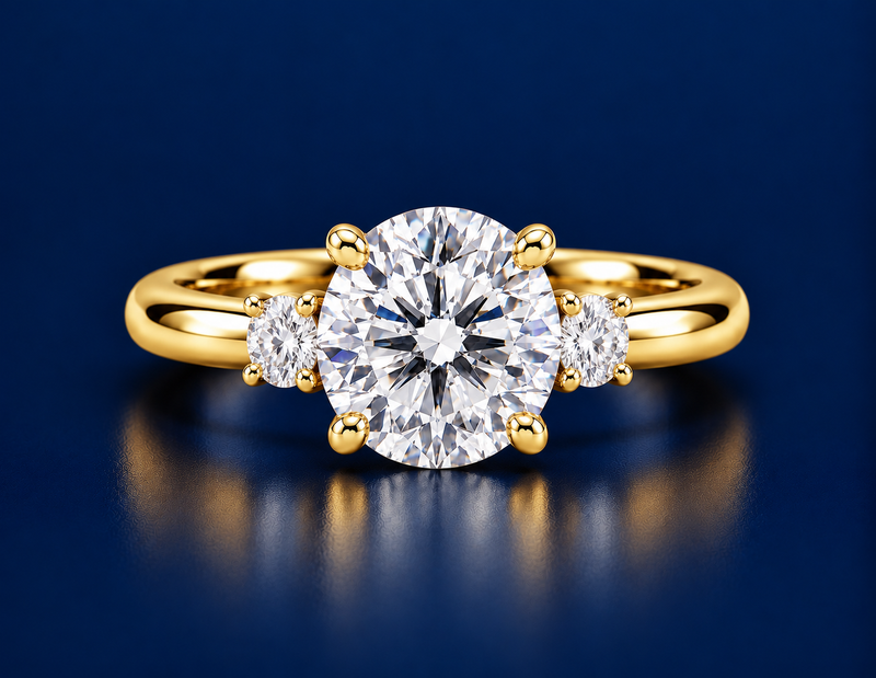 Round Diamond Exclusive  Engagement Ring