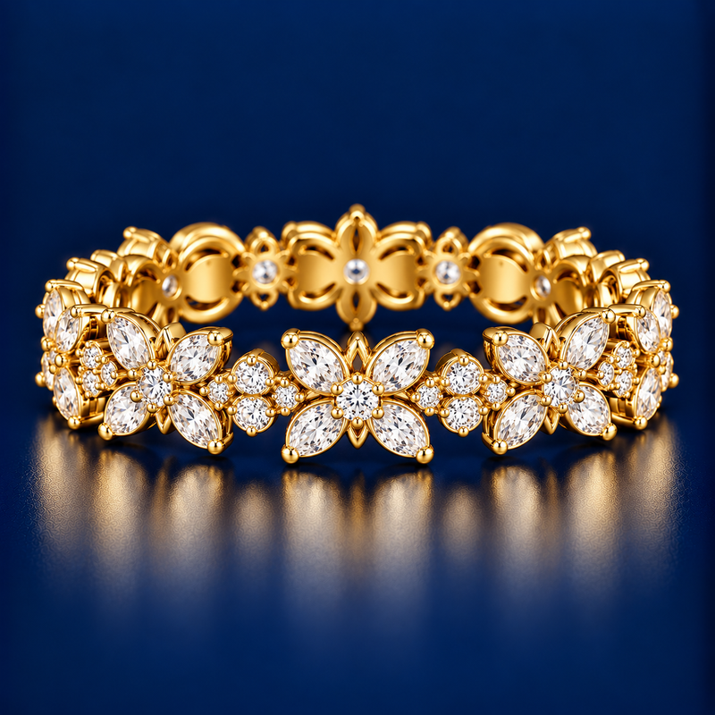 Flower Wedding Band