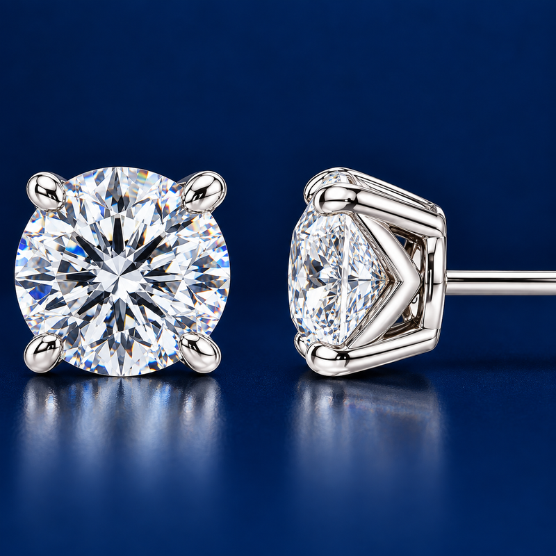Round Diamond Stud