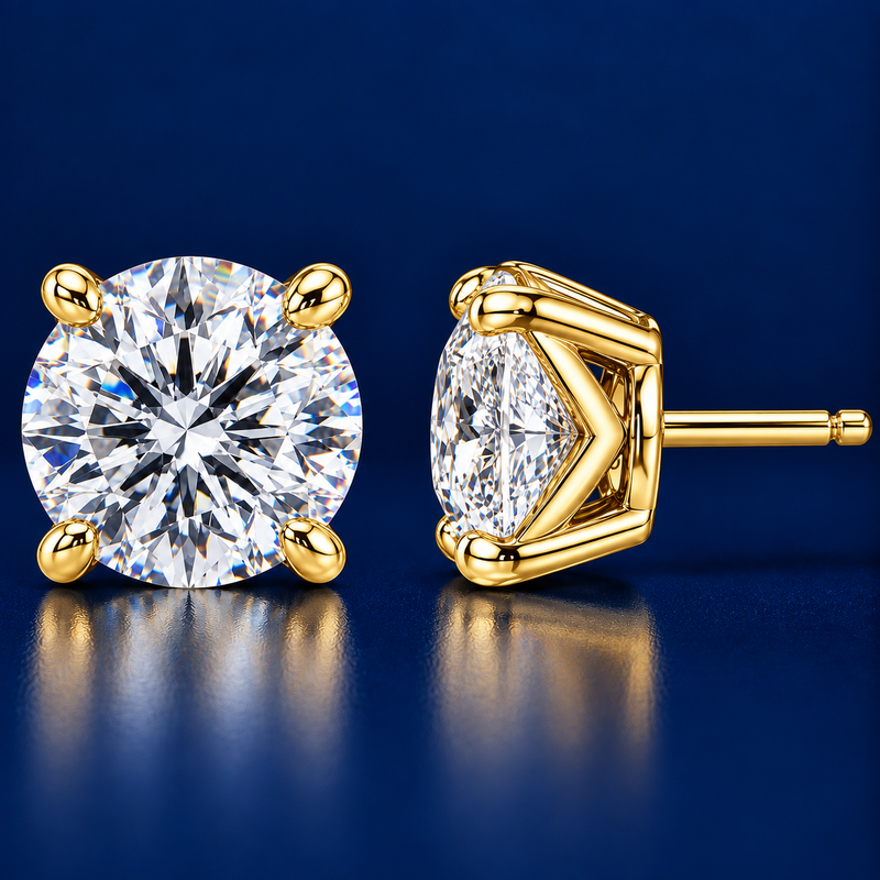 Round Diamond Stud
