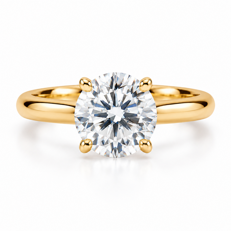 Round Engagement Ring