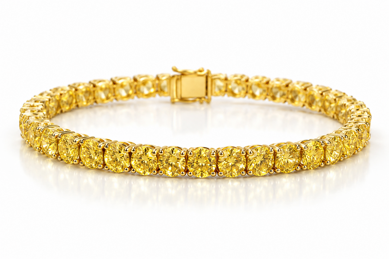 Yellow Diamond Tennis Bracelet